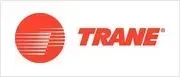 Trane logo with red circular icon and red wordmark on a white background