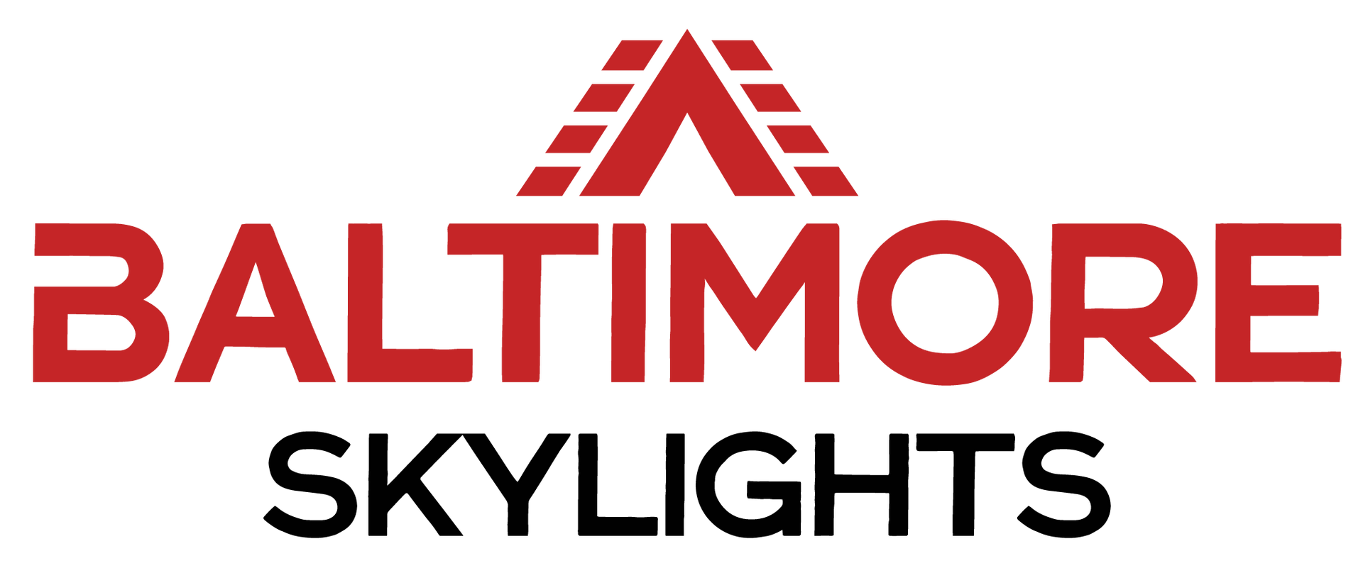 Baltimore Skylight logo with a red roof-like graphic above red text