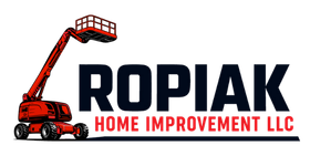 Red boom lift with 
