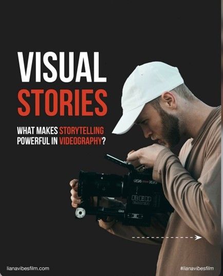 Man filming with a camera, wearing a white hat, against a black background. Text overlay: