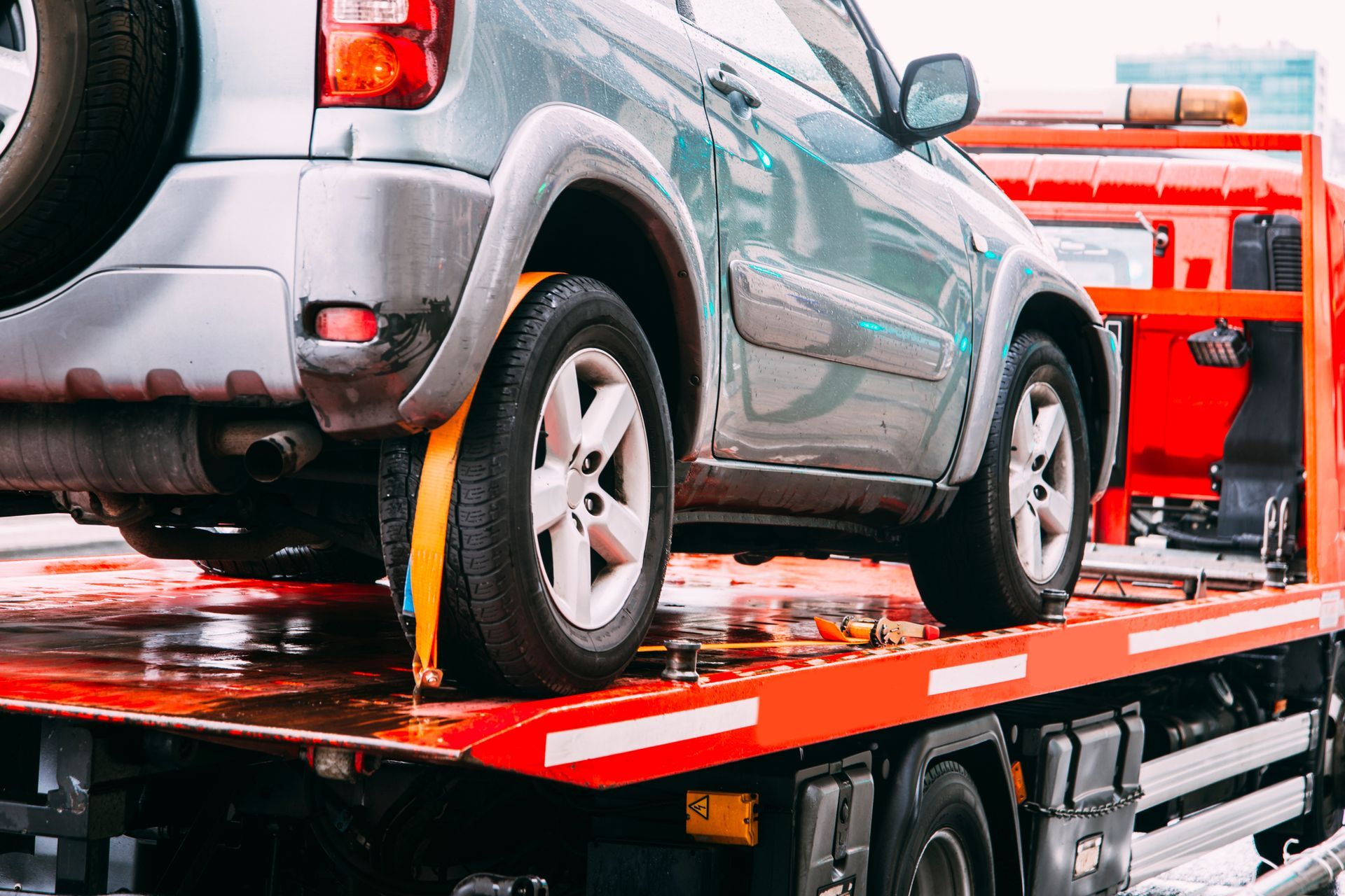A Car is being Towed — Pearl, MS — Hall’s Towing Service