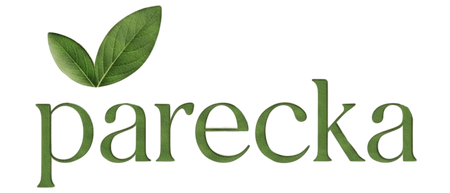Green “parecka” logo with two leaf icon above the wordmark