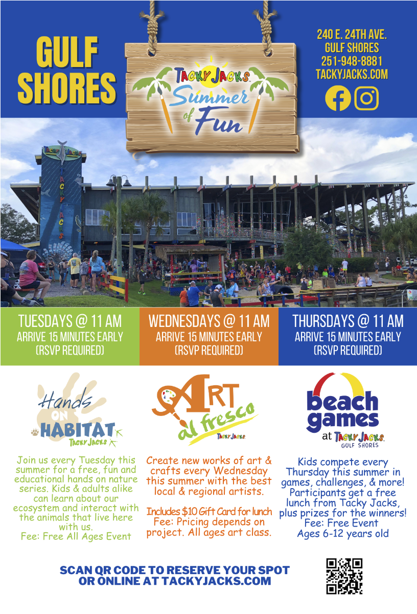 Tacky Jacks in Gulf Shores & Orange Beach Hosts 12th Annual Summer of Fun