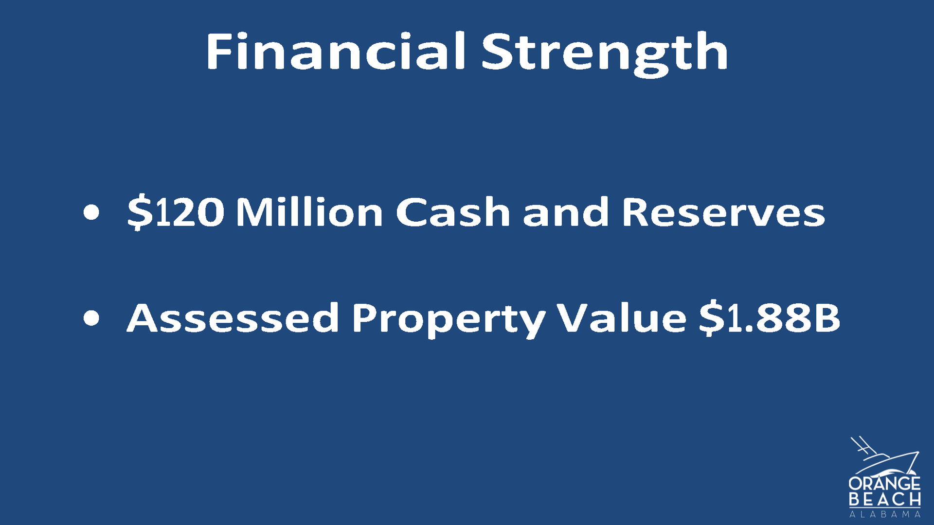 Orange Beach State of the City Address - Financial Strength