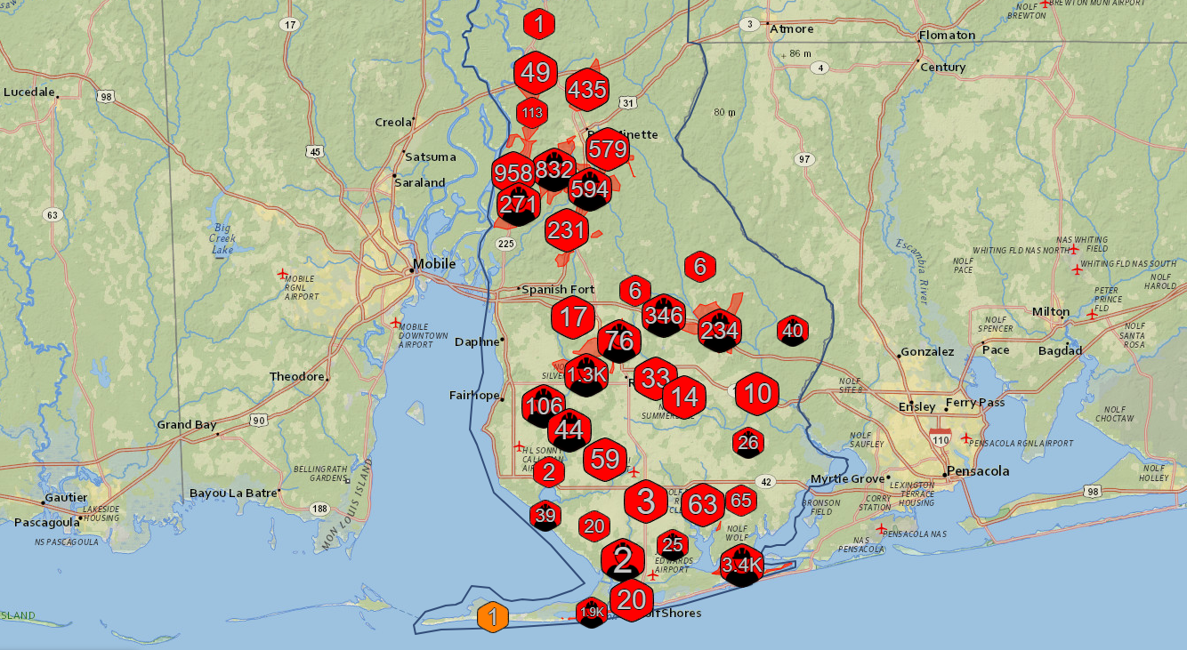 Over 12,000 Meters Without Power as Baldwin EMC Crews Respond