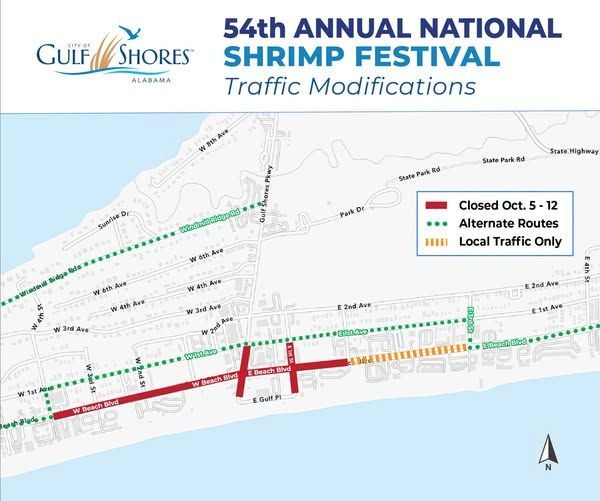 National Shrimp Festival Map