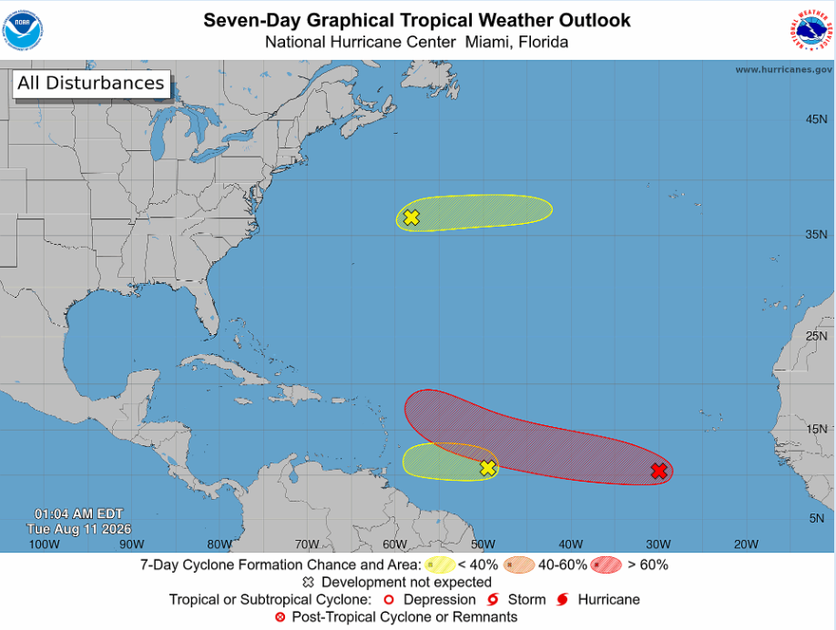 Seven-Day Graphical Tropical Weather Outlook