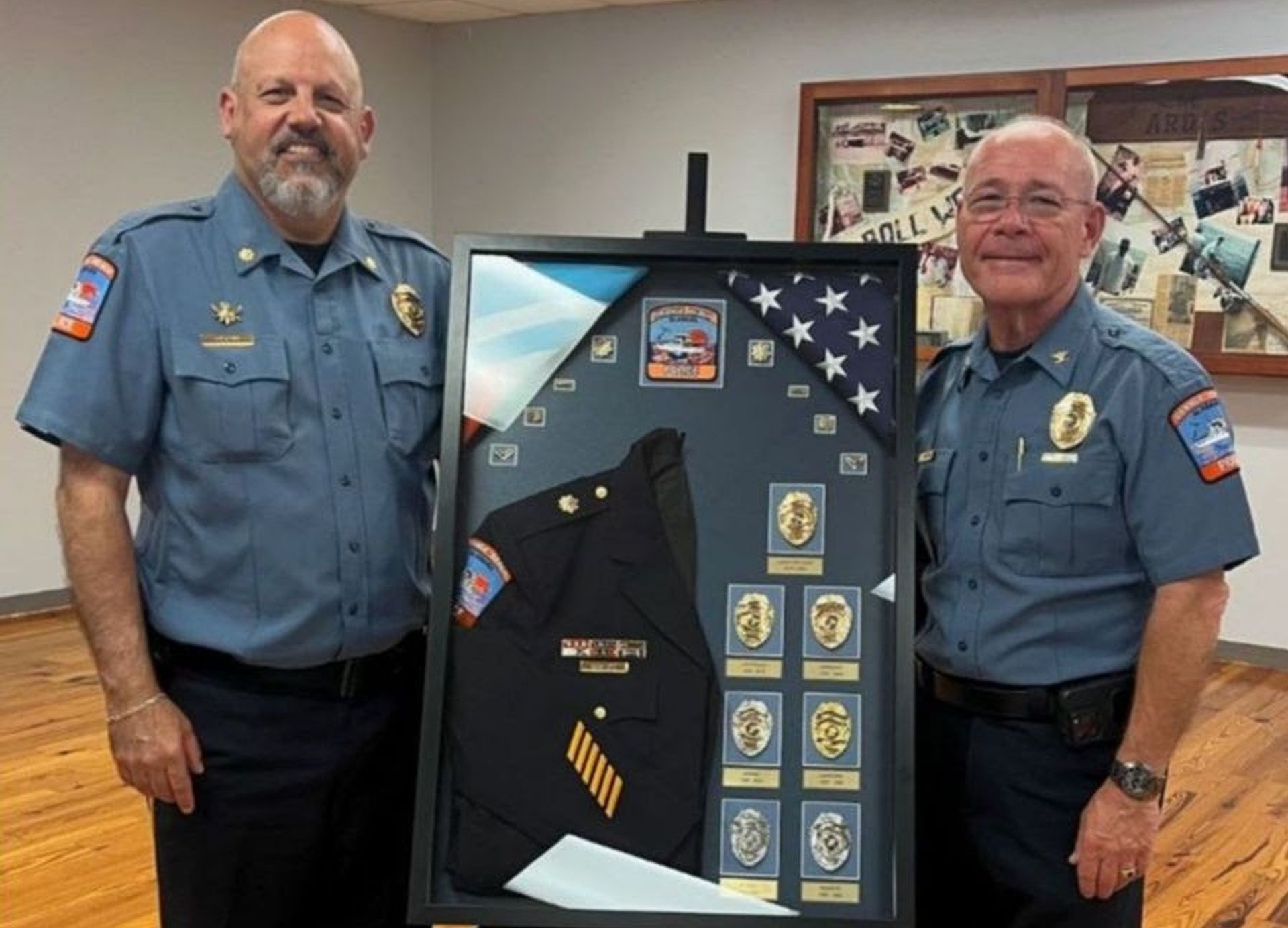 Asst Chief Robert Howard with Chief Steve Brown