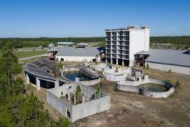 The abandoned and decaying failed Bama Bayou project in Orange Beach, Alabama.