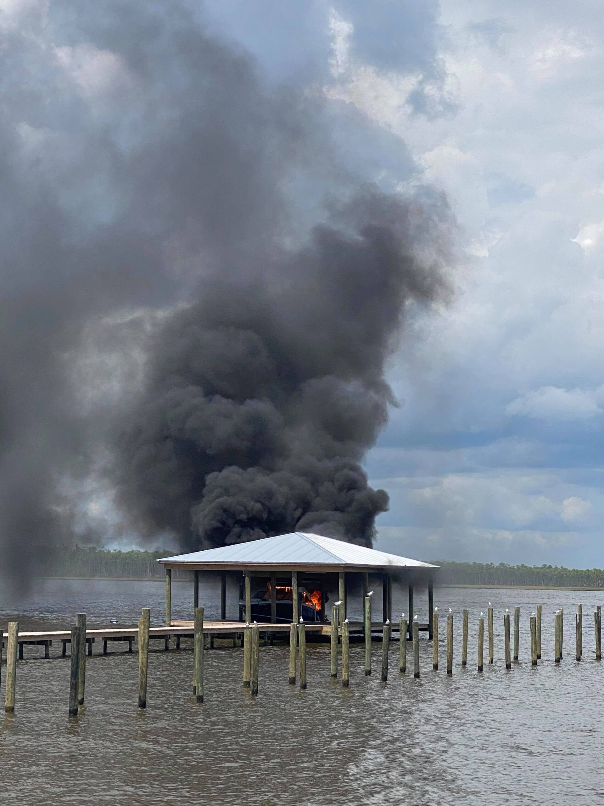 Boat Fire in Orange Beach