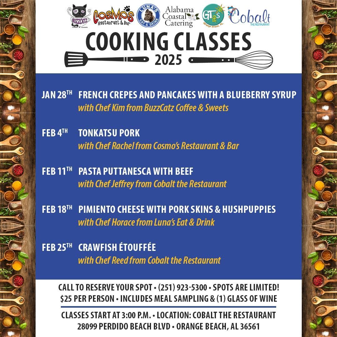 Cobalt Cooking Class Schedule