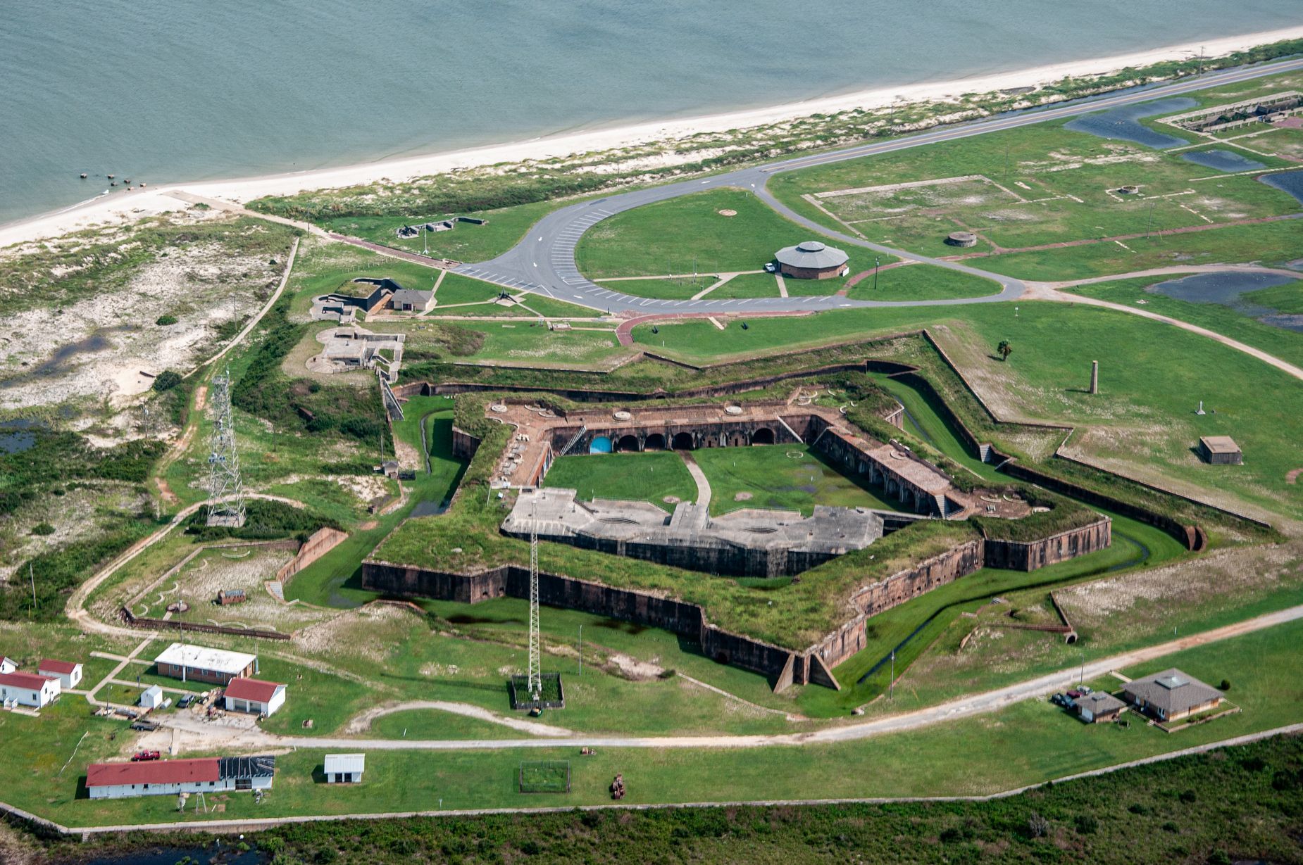 Aerial View of Fort Morgan