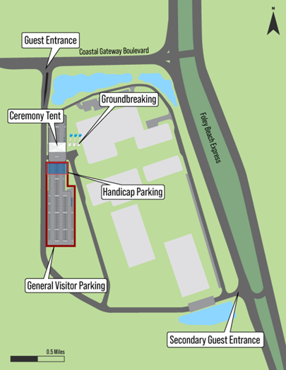 Gulf Shores High School Map for Groundbreaking Ceremony