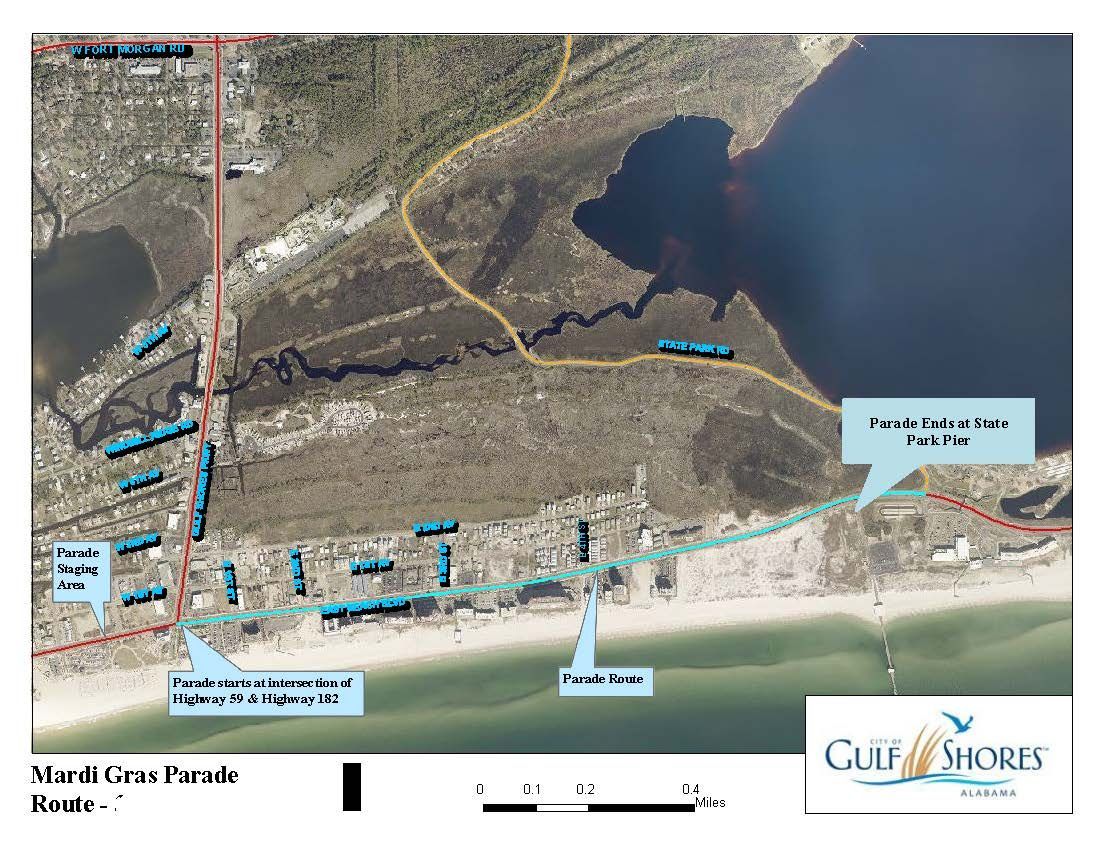 Gulf Shores Mardi Gras Parade Route 2024