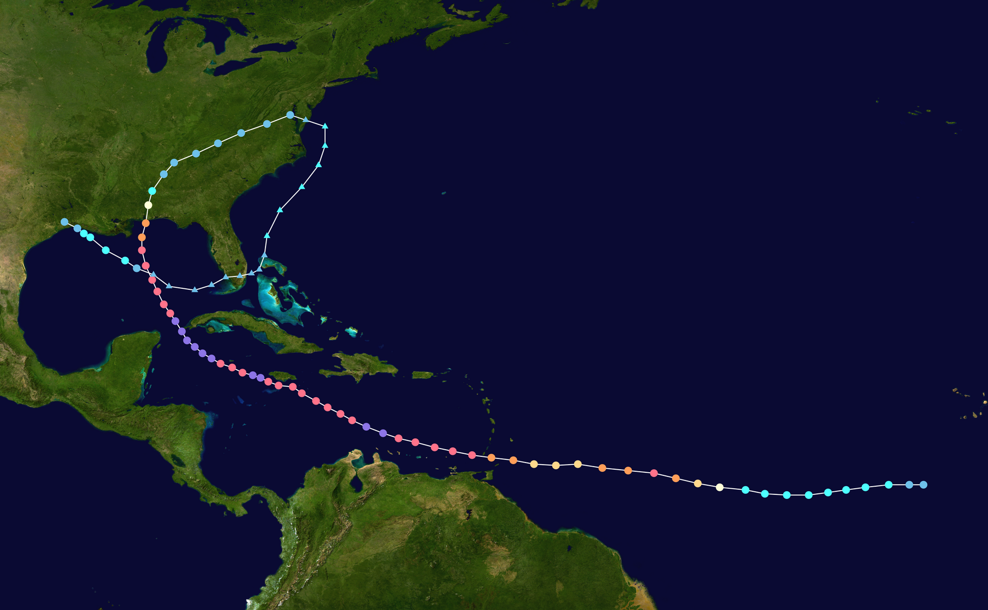 Hurricane Ivan Path in 2004 - from Wikipedia