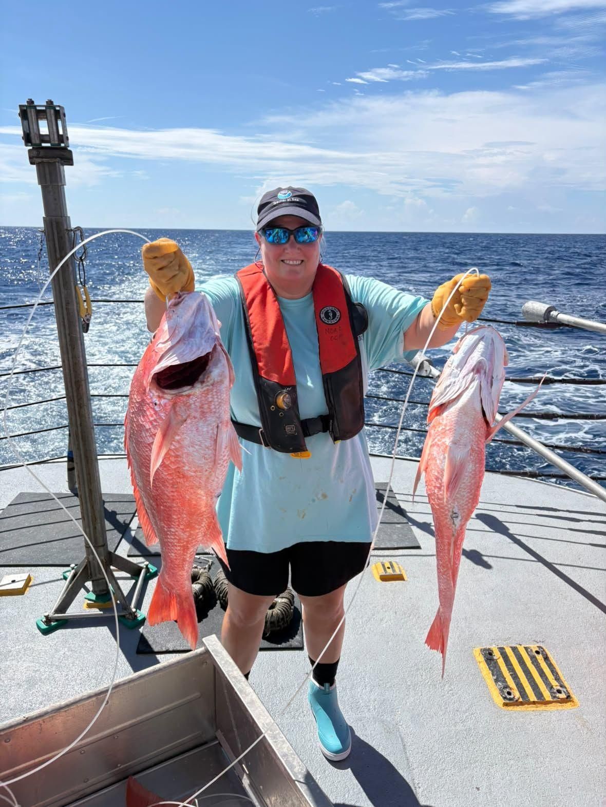 Krista Fleming with 2 Red Snapper