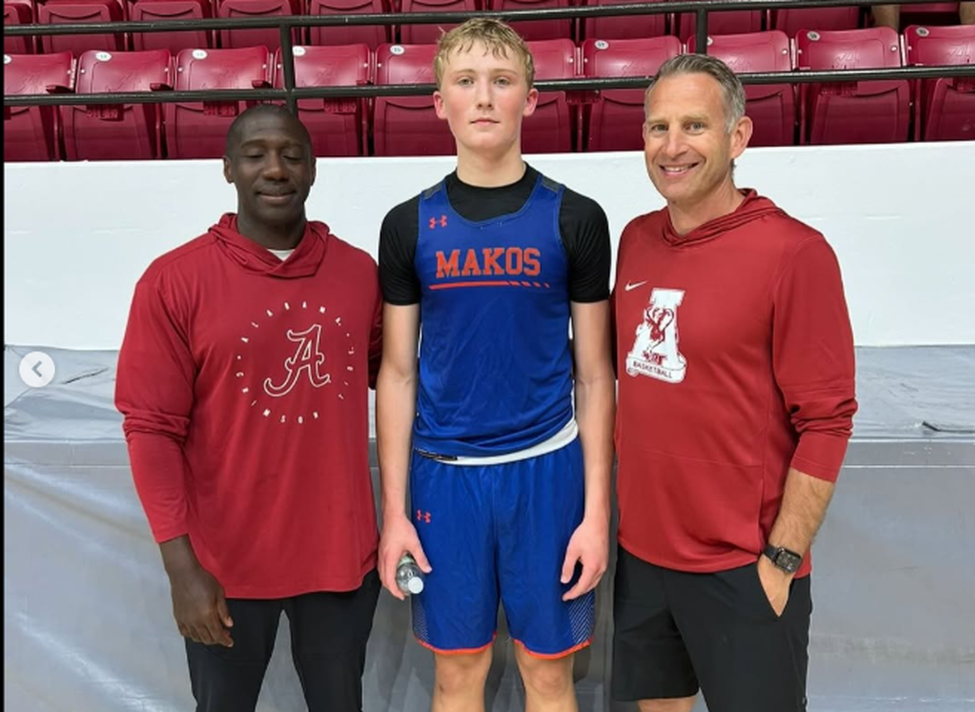 Orange Beach High School Basketball Star Lee Steele with Alabama Coaches