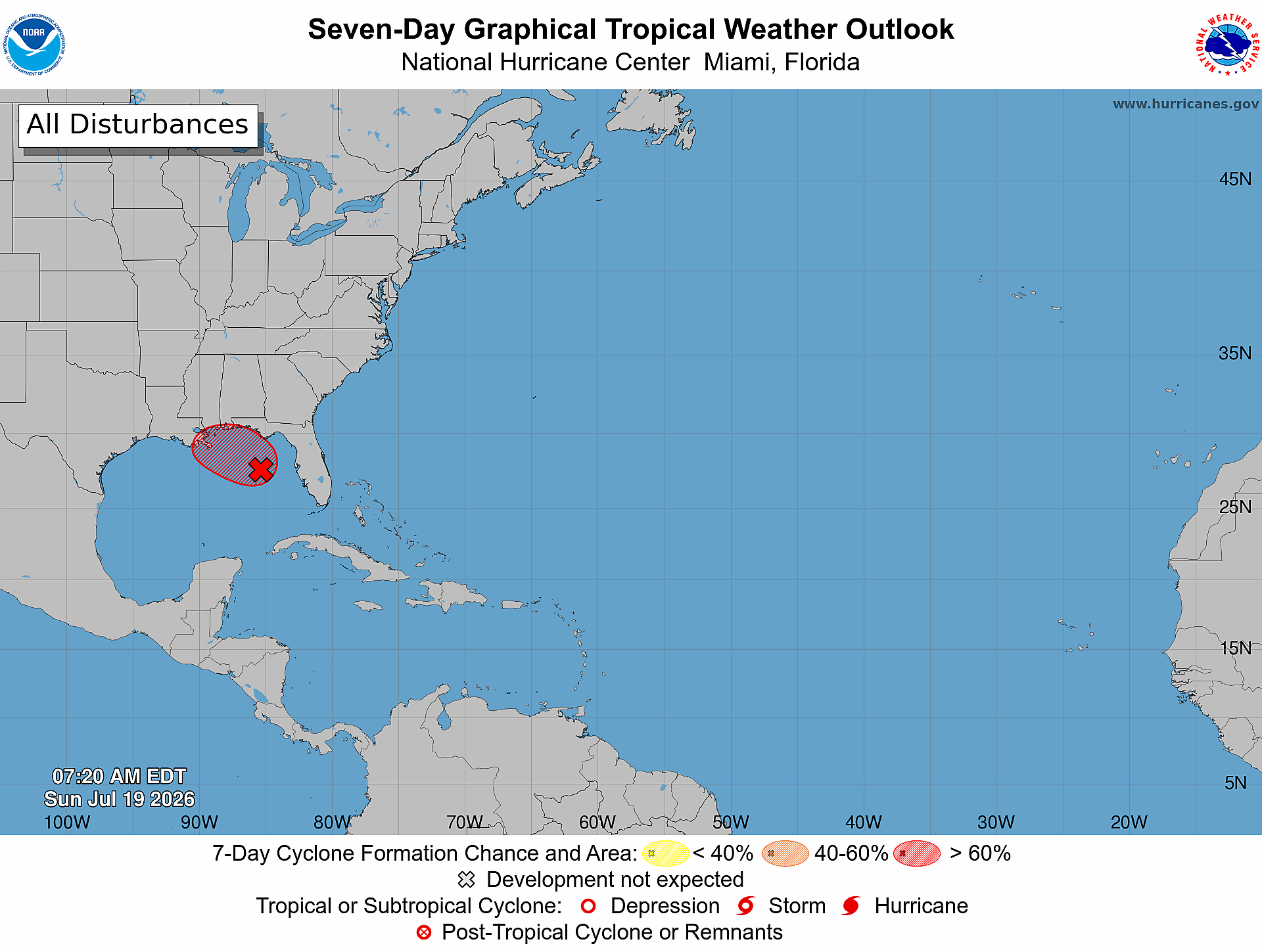 Seven-Day Graphical Tropical Weather Outlook