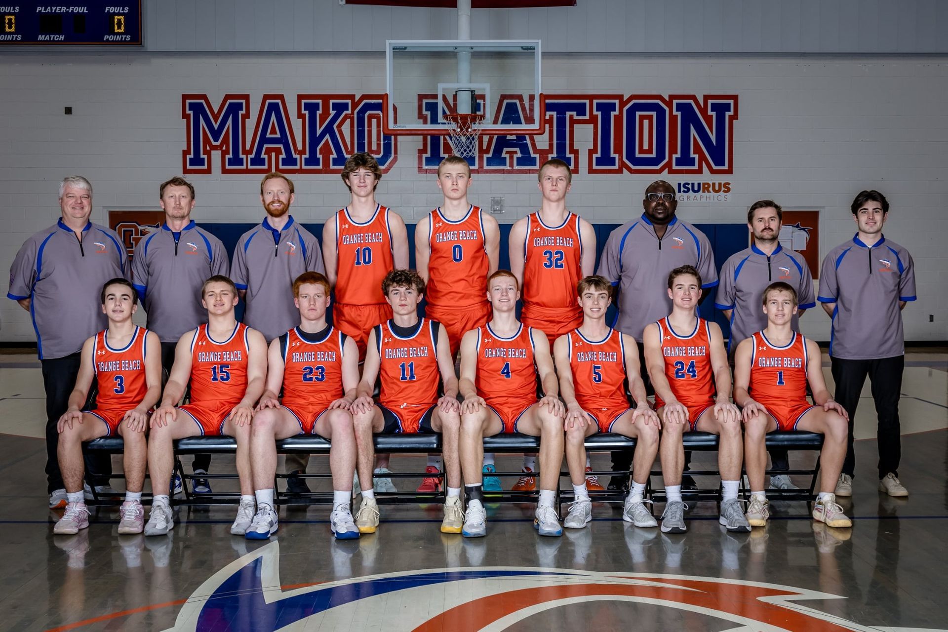Orange Beach Makos 2026 Basketball Team - Photo by Shelley Patterson, C-Shelz Photography