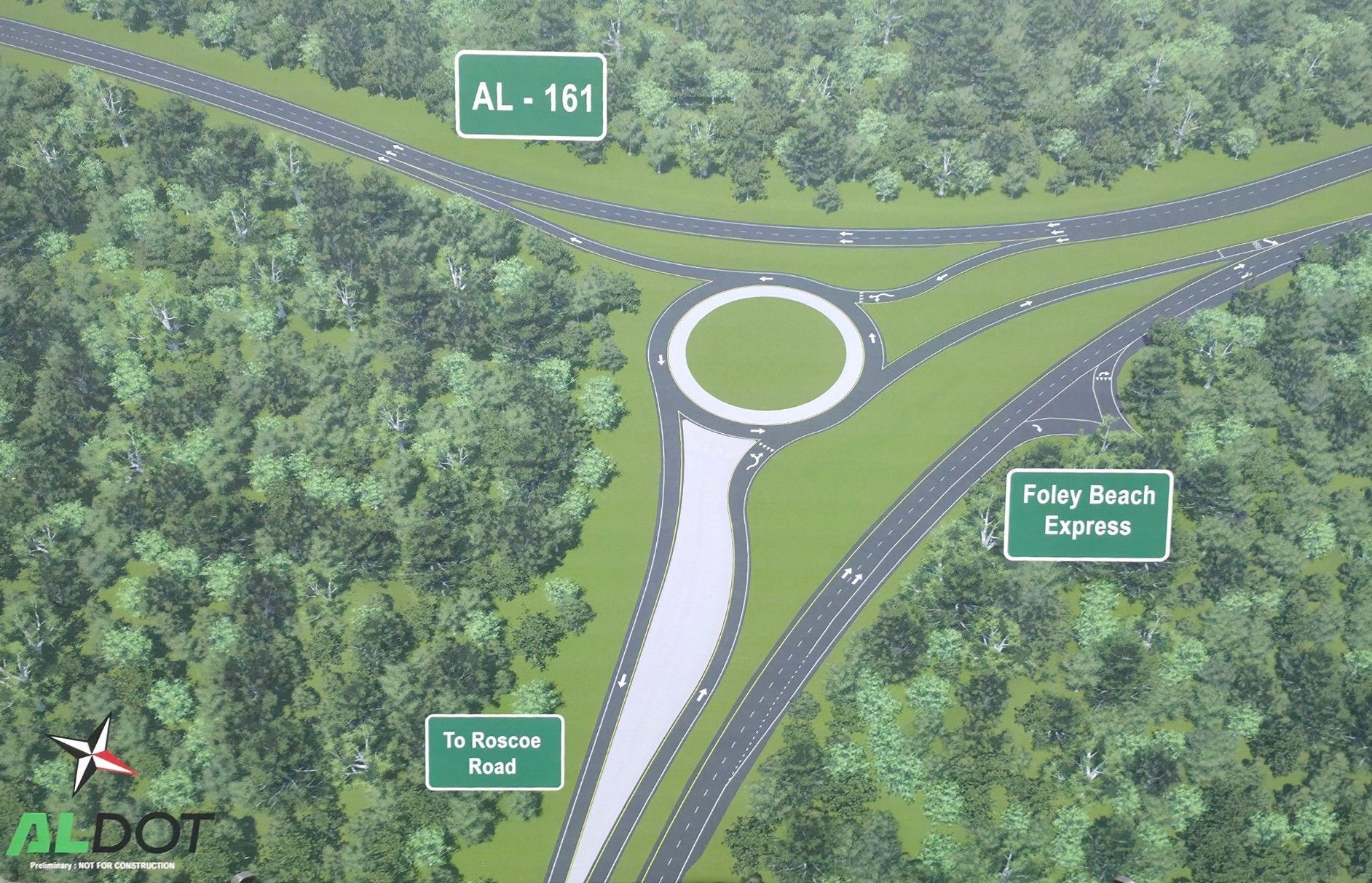 New Roundabout on Canal Road in Gulf Shores