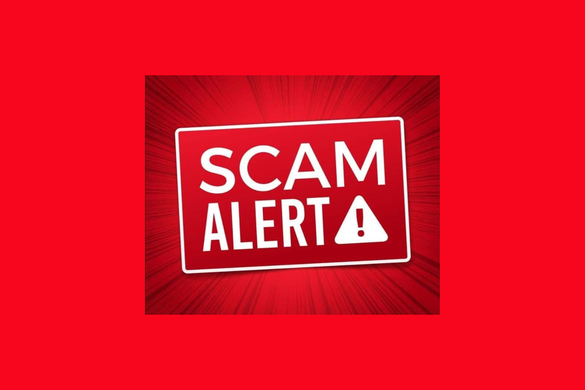 Scam Alert Stock Image
