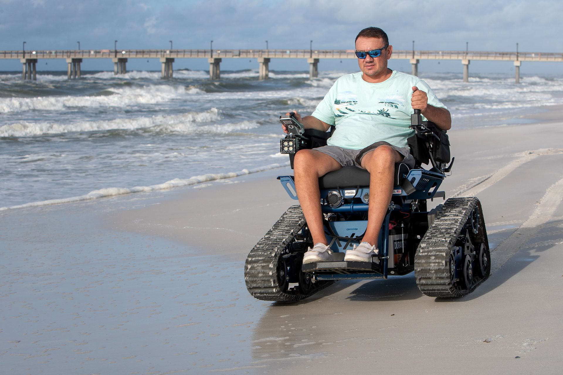 Blackburn shows the Axis 40 model traverses the surf's edge with ease. Photo by Billy Pope