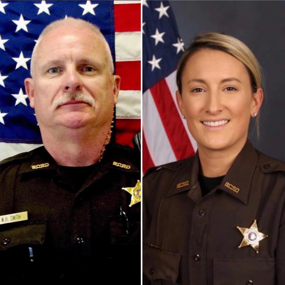 Baldwin County, Alabama Deputy Sheriffs William Smith, left, and Sydney Wentworth.