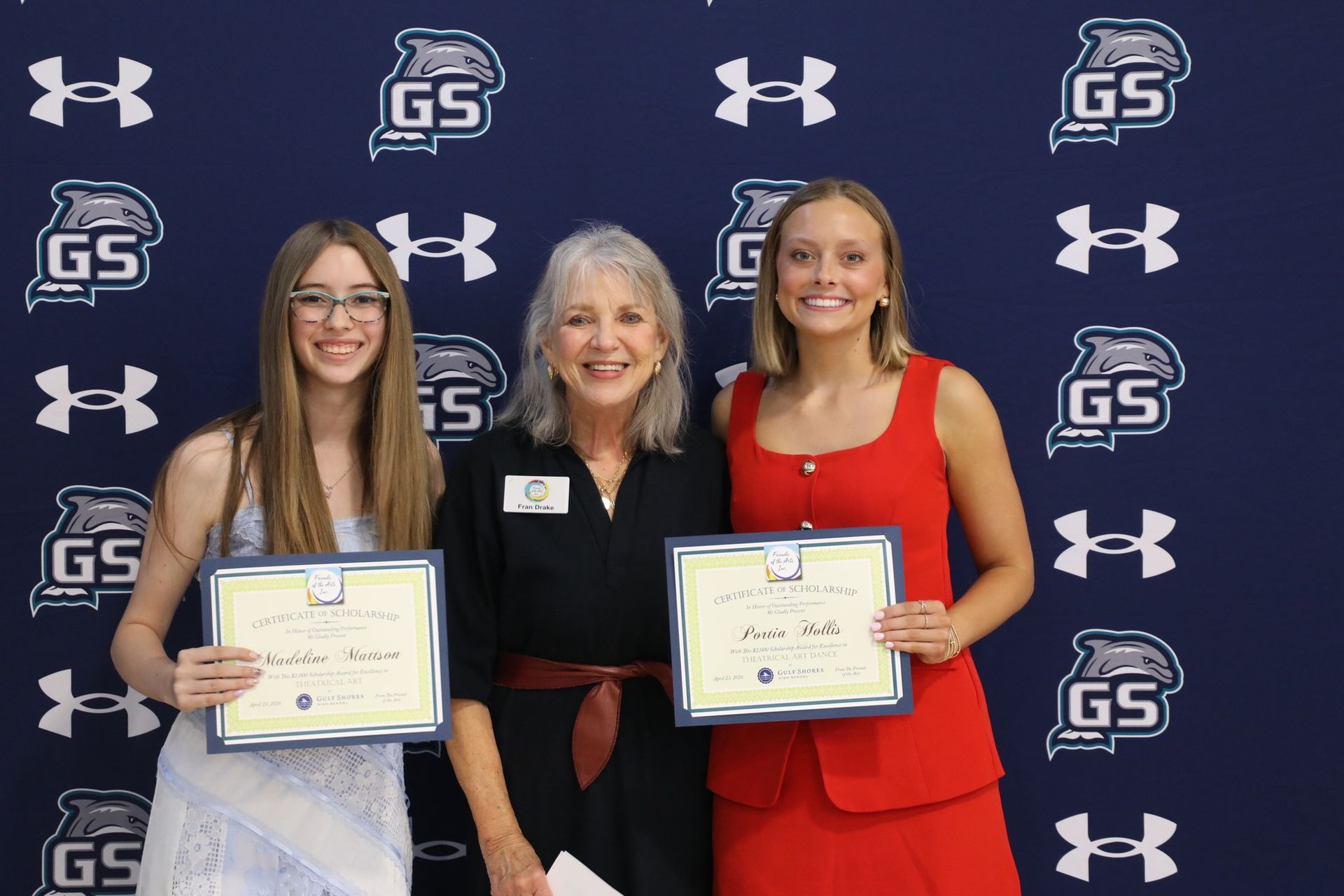 Madeline Mattson, Scholarship Chair, Fran Drake & Portia Hollis