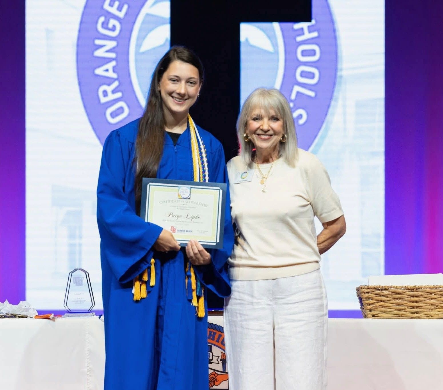 Portia Hollis & Scholarship Chair Fran Drake