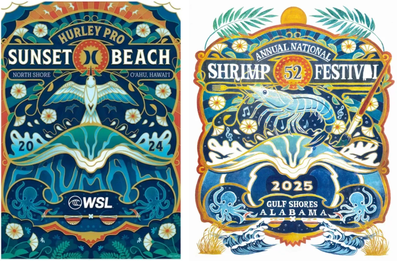 Sara Saffery Poster (L) - Michael Swiger Poster (R) 