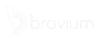 A black and white logo for Bravium.