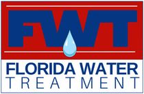 Florida Water Treatment A logo for florida water treatment with a drop of water