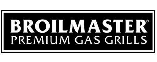 The broilmaster premium gas grills logo is black and white.