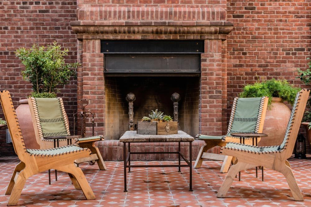 Chairs In Front Of A Fireplace In Nashville, TN
