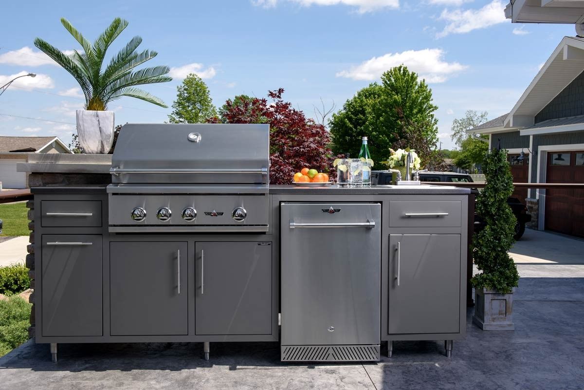 Challenger Designs 89 Coastal Kitchen Island With Sink