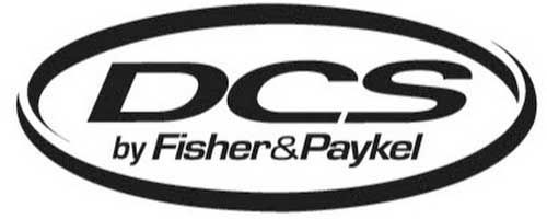 A black and white logo for dcs by fisher & paykel