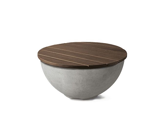 Fire Bowl Custom Hardwood Top By Eldorado Stone