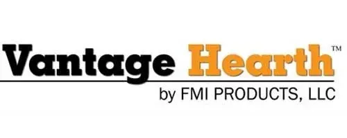 The logo for vantage hearth by fmi products , llc