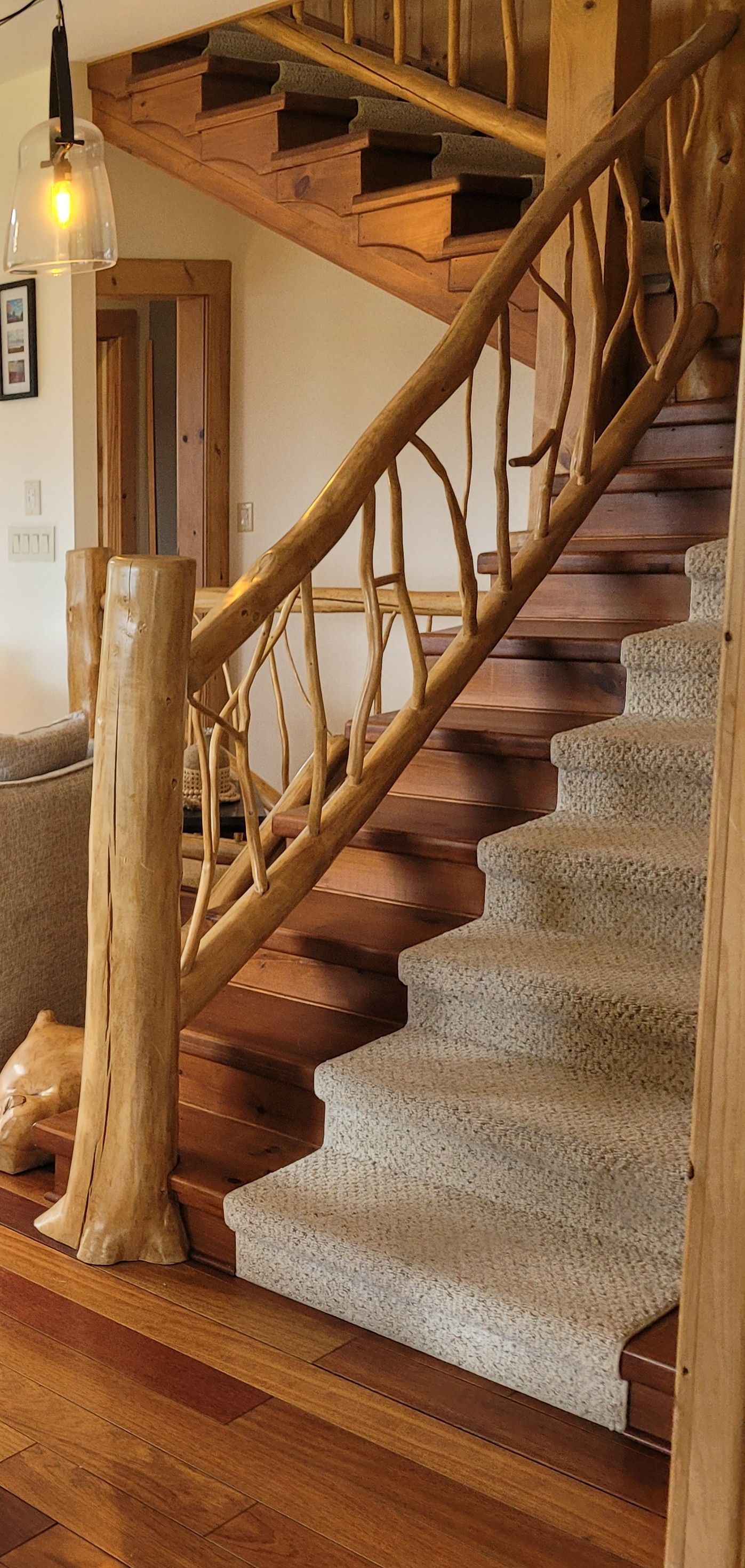 Custom Stairs & Railings By Big Tree Log Homes