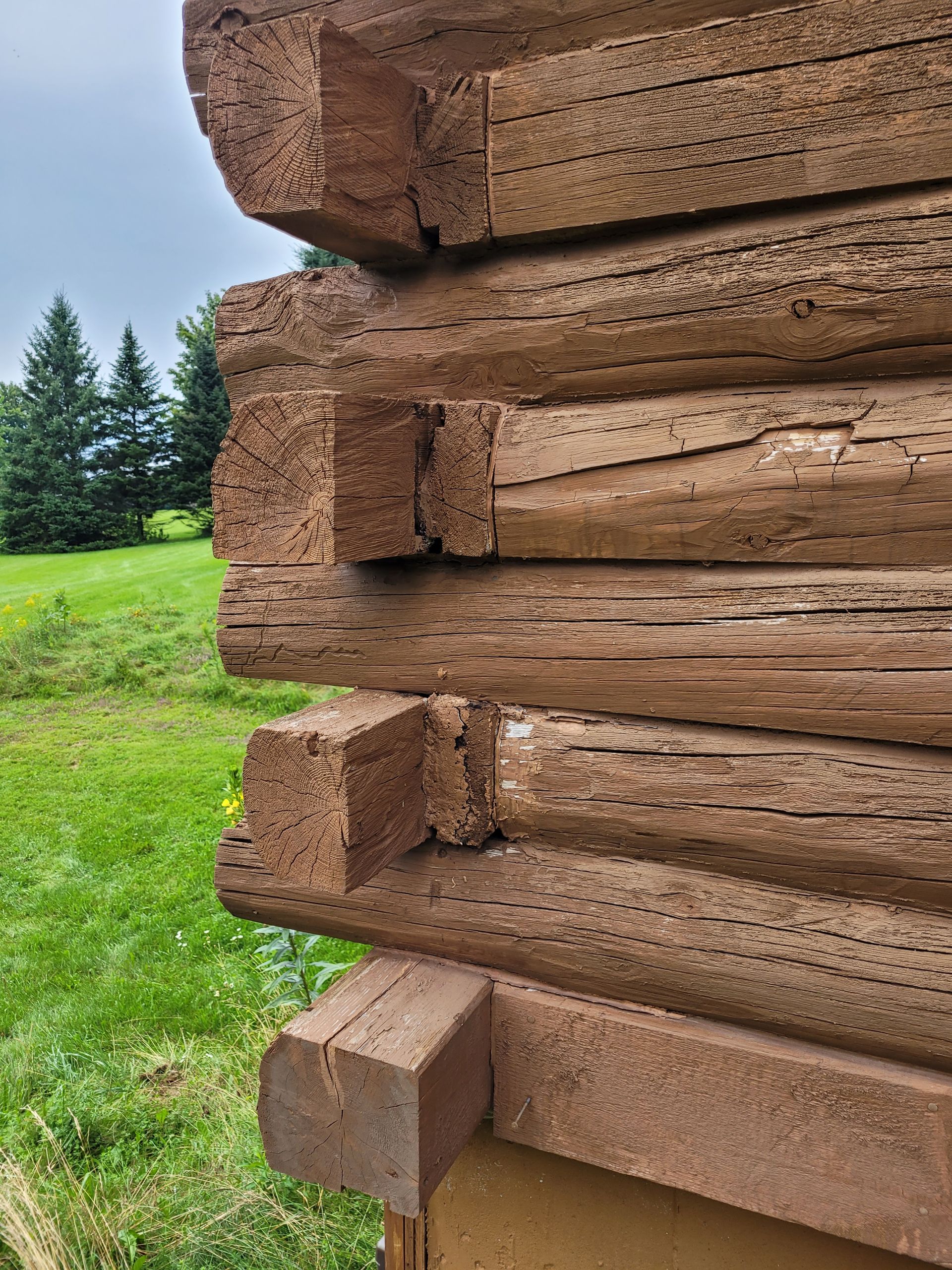 Logs  Repaired By Big Tree Log Homes Of Island Pond, VT