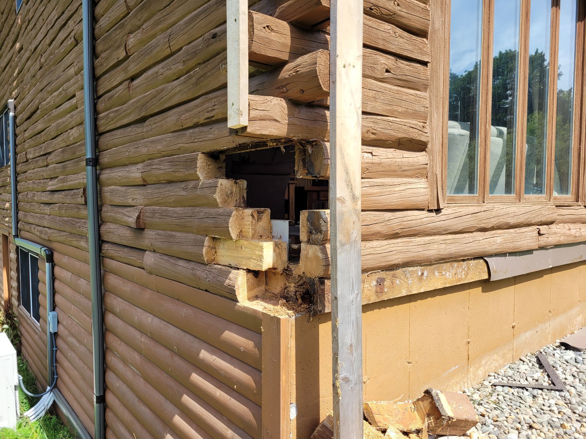 Logs In Need Of Repair - Work In Progress By  Big Tree Log Homes Of Island Pond, VT