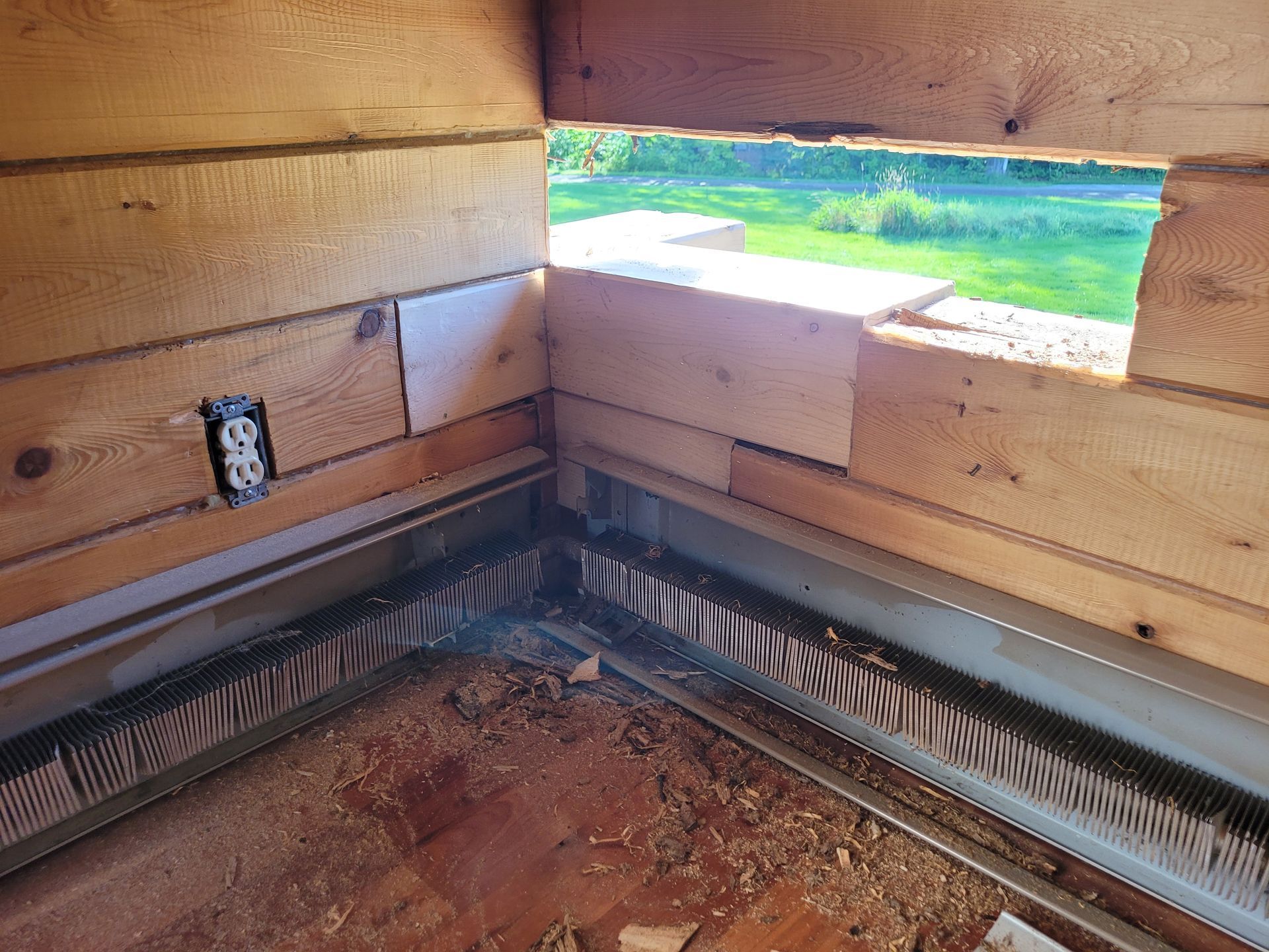 Log Home Repair In Progress - By Big Tree Log Homes Of Island Pond, VT