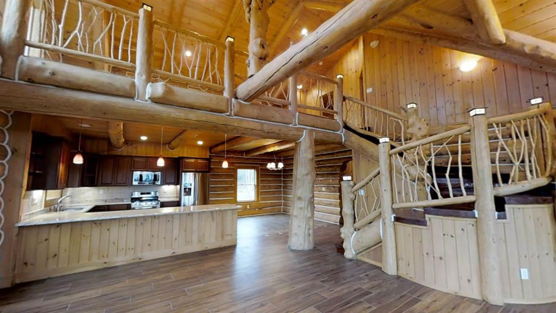 Unique Log Home Contruction Built By Big Tree Log Homes In Vermont