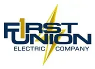 The First Union Electric Corporation logo has a lightning bolt on it.