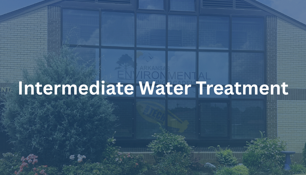 Water Math Courses text over a blue-tinted building exterior with trees in front
