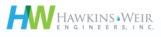 Hawkins Weir Engineers, Inc. logo with blue and green “HW” and gray company name