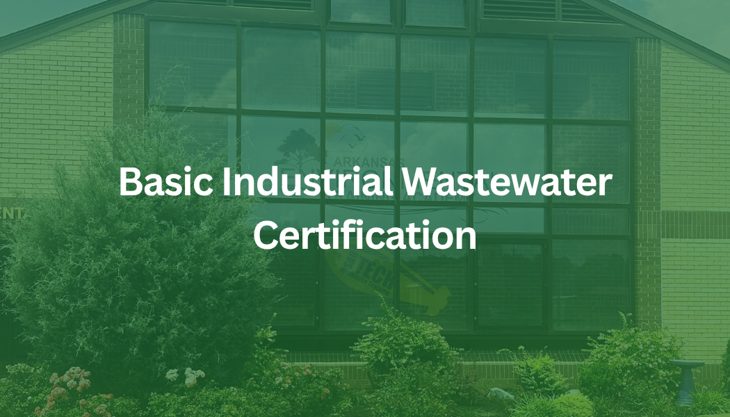 Basic Industrial Wastewater text over a green-tinted industrial building background