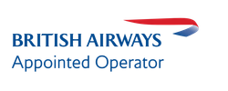 The logo for british airways is shown on a white background.