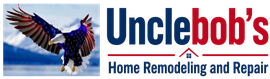 Unclebob’s Home Remodeling and Repair logo with blue text and a flying eagle graphic