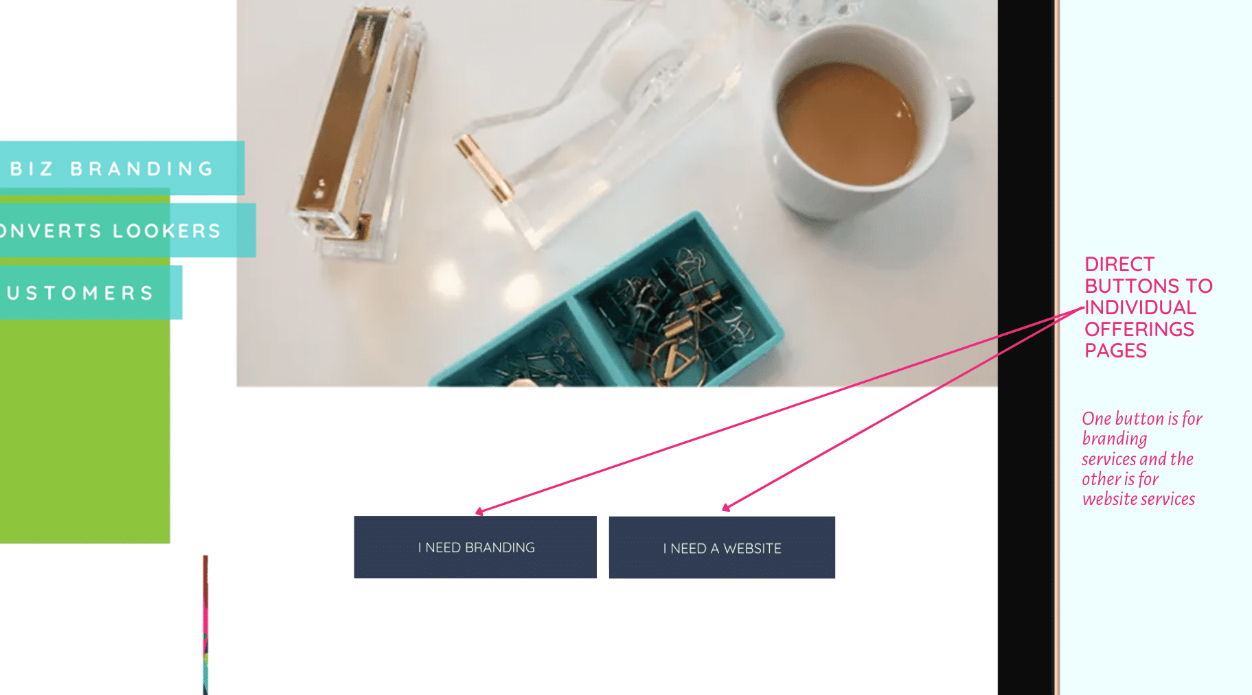 A tablet screen shows a cup of coffee and a tray of keys on a table.